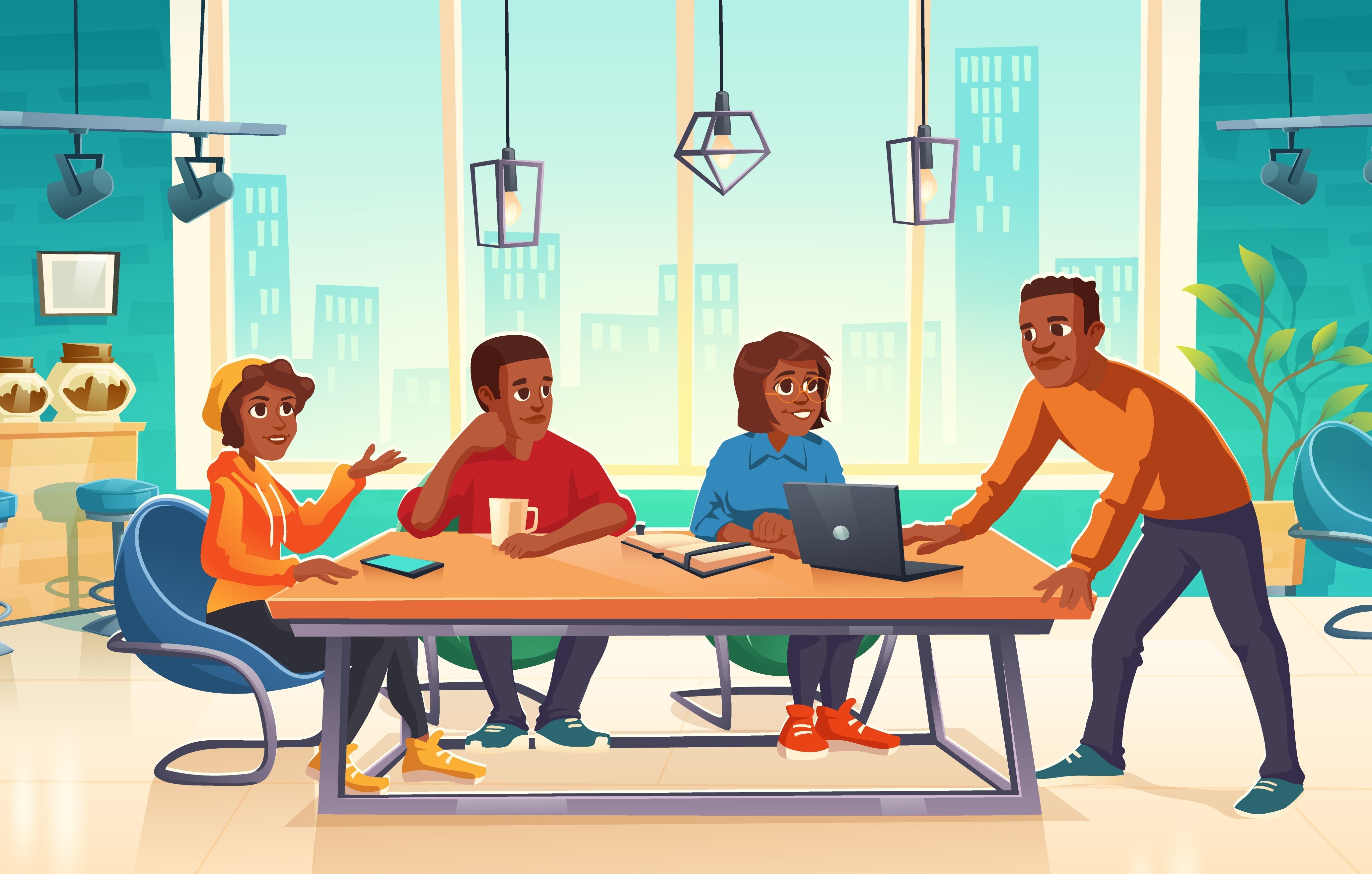 Professional team collaboration